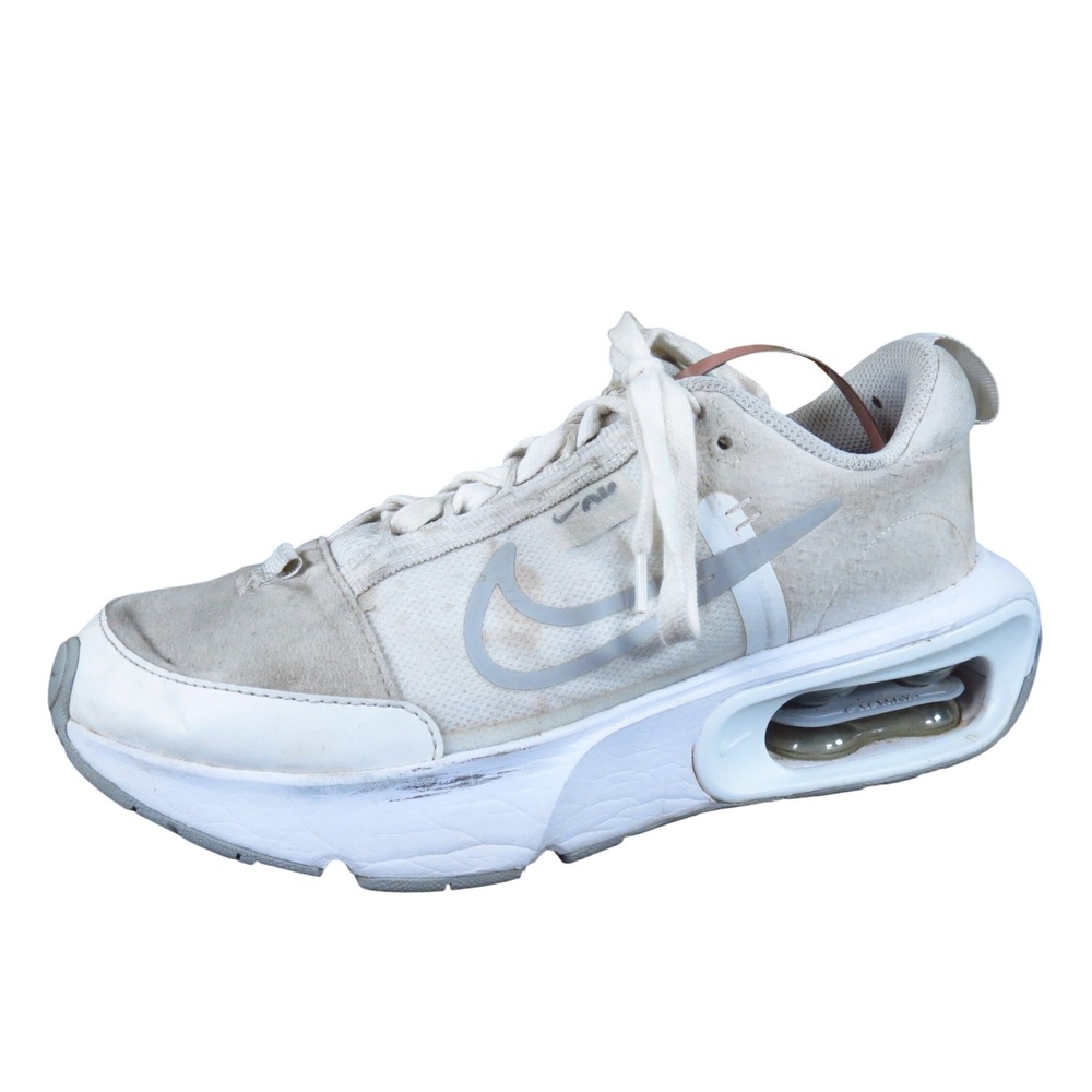 Nike Air Max INTRLK Lite Womens Running‎ Shoes Size 8.5 White Gray Mesh Cushion